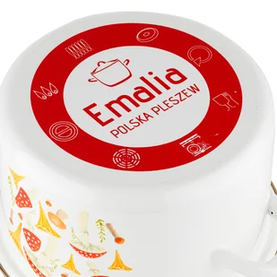 Garnek emaliowany Emalia Polska Pleszew Grzybki 20 cm 3,75 l - Garnki - miniaturka - grafika 6