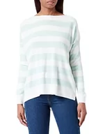 Swetry damskie - ONLY Damski sweter Onlamalia Ls Boatneck Cc KNT, Mist Green/Stripes:cloud Dancer, S - miniaturka - grafika 1