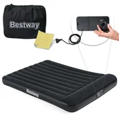 Materace turystyczne - Materac dmuchany, z wbudowaną pompką, Bestway, 203x152x30 cm - miniaturka - grafika 1