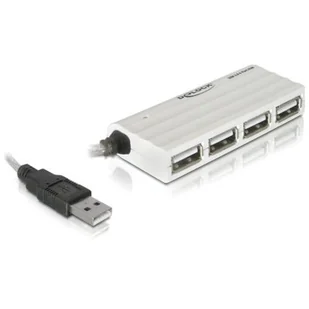 Delock HUB USB 2.0 4-PORTY BIAŁY - Huby USB - miniaturka - grafika 1
