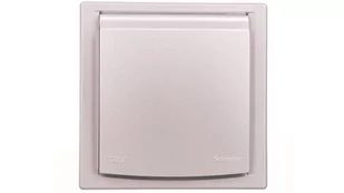 Schneider Asfora gniazdo hermetyczne Schuko podtynkowe pojedyncze z przesłonami IP44 aluminium EPH3100361 - Gniazdka elektryczne - miniaturka - grafika 1