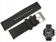 Akcesoria do zegarków - Pasek DIESEL DZ7345 czarny skórzany 26 mm - miniaturka - grafika 1