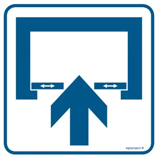 RA069 UWAGA! DRZWI OTWIERANE AUTOMATYCZNIE, PN - PŁYTA PCV 1MM; (100X100MM) - Systemy ekspozycyjne i znaki informacyjne - miniaturka - grafika 1