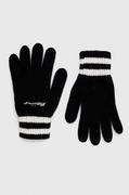 Rękawiczki - Moschino rękawiczki wełniane kolor czarny - miniaturka - grafika 1