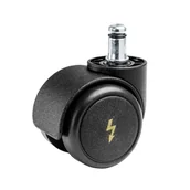 Inne meble biurowe - Kółka antystatyczne do krzeseł biurowych 50 mm do podłóg twardych, kpl. 5 szt - miniaturka - grafika 1