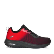 Półbuty męskie - MĘSKIE PÓŁBUTY SPORTOWE Z SIATKI MC BRAUN 5345 CZARNE CZERWONE - miniaturka - grafika 1