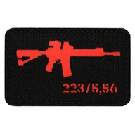 Odzież taktyczna i umundurowanie - Naszywka M-Tac AR-15 223/5,56 Laser Cut - Black/Red (51111233) - miniaturka - grafika 1