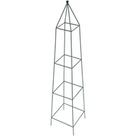 Pozostałe akcesoria do uprawy roślin - Piramida ogrodowa stalowa 120 x 25 cm, zielona - miniaturka - grafika 1