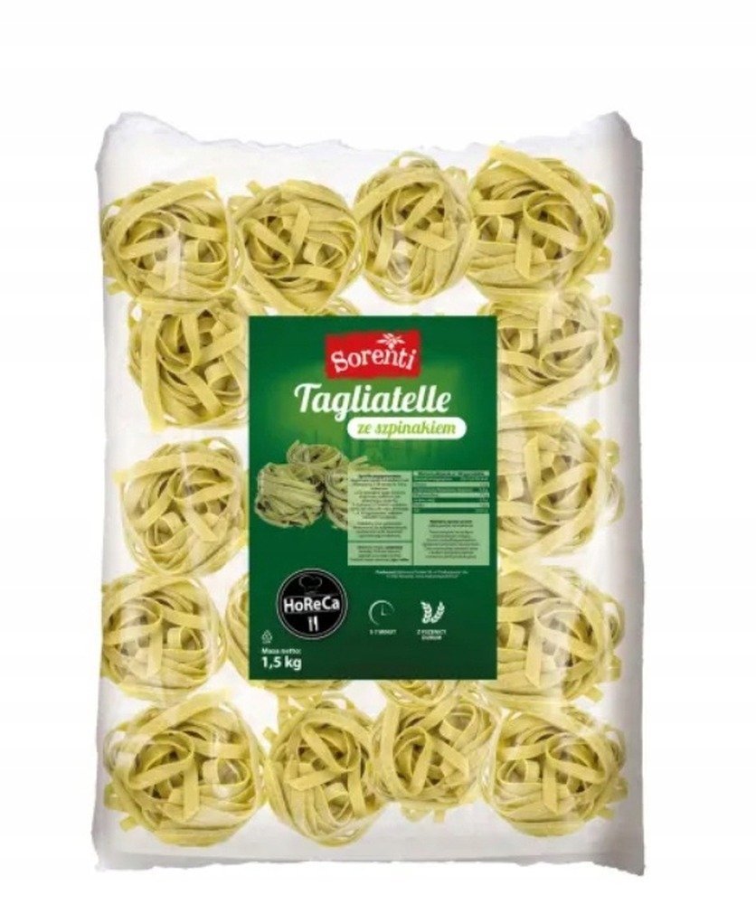 Makaron Tagliatelle ze szpinakiem 1,5 kg