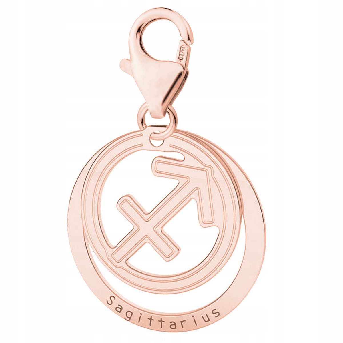 Zawieszka Pozłacana ze Znakiem Zodiaku Strzelec Sagittarius SREBRO 925