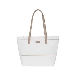 Torebki damskie - Hexagona Serena, damska torba na ramię Paryż kolekcja Serena biała w syntetycznej torbie na ramię damska torebka torebka na ramię mała torebka, biała: 44 x wys. : 28,5 x P: 14 cm - 1322_8050 - grafika 1