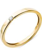 Pierścionki - Revoni Złoty pierścionek z diamentem - miniaturka - grafika 1