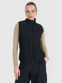 Kurtki damskie - 4F Bezrękawnik ze stójką damski - czarny L - miniaturka - grafika 1