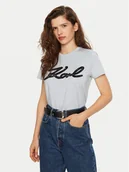 Koszulki i topy damskie - KARL LAGERFELD T-Shirt A1W17117 Niebieski Regular Fit - miniaturka - grafika 1