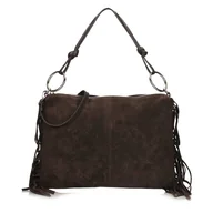 Torebki damskie - Torebka skórzana z ozdobnymi frędzlami Toscanio G102 - miniaturka - grafika 1