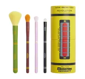 Pędzle do makijażu - MAKEUP REVOLUTION X MONSTERS UNIVERSITY ZESTAW PĘDZLI DO MAKIJAŻU + ETUI - miniaturka - grafika 1