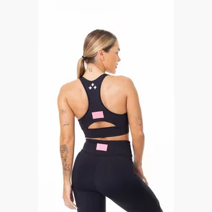 Top damski LABELLAMAFIA TOP SCARLET BLACK - Bielizna sportowa damska - miniaturka - grafika 2