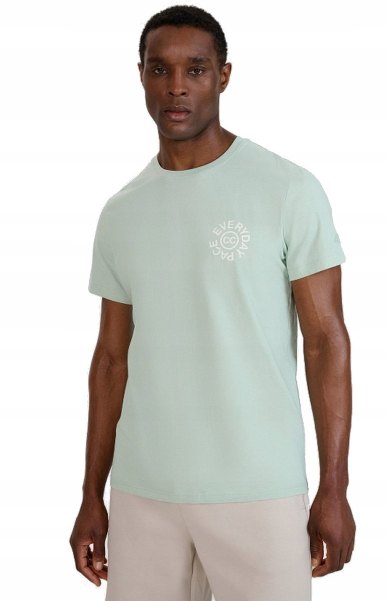 Męska koszulka bawełniania 4F M1980 z nadrukiem casual t-shirt r. M