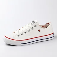 Trampki damskie - Białe tekstylne trampki damskie LEE COOPER 0875L - Lee Cooper - miniaturka - grafika 1