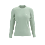 Koszulki sportowe damskie - COMPRESSPORT Koszulka biegowa damska z długim rękawem PERFORMANCE LS T-SHIRT aqua - miniaturka - grafika 1
