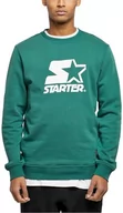 Bluzy męskie - Starter Black Label Męska bluza Starter Logo Crewneck, ciemnozielony, S - miniaturka - grafika 1