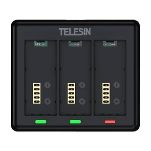 Telesin Ładowarka na 3 akumulatory do GoPro HERO 13 (S0-BCG-12-TGP) - Akcesoria do kamer sportowych - miniaturka - grafika 1
