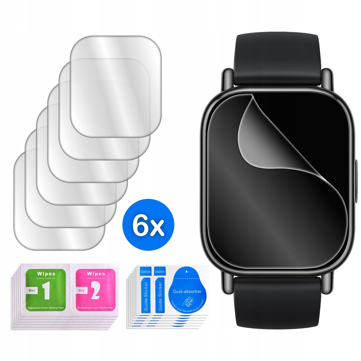 FOLIA do Xiaomi Redmi Watch 5 Active HYDROŻELOWA OCHRONNA na ekran 6 sztuk