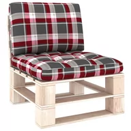 Poduszki ogrodowe - VidaXL Lumarko Poduszki na sofę z palet, 2 szt., w czerwoną kratę! 314511 VidaXL - miniaturka - grafika 1