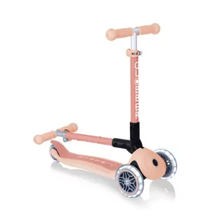Hulajnoga 3-kołowa Globber Foldable Lights ECOlogic Peach Jr (kolor Pomarańczowy) - Hulajnogi - miniaturka - grafika 2
