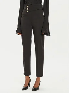Rinascimento Spodnie materiałowe CFC0119756003 Czarny Slim Fit - Spodnie damskie - miniaturka - grafika 1