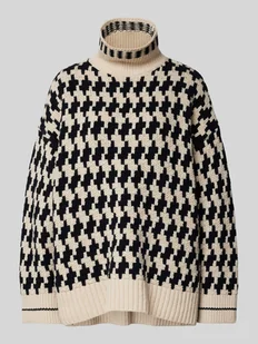 Sweter z dzianiny ze stójką - Swetry damskie - miniaturka - grafika 1