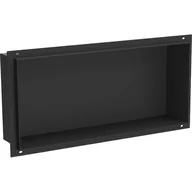 Półki łazienkowe - Mexen X-Wall-NR półka wnękowa bez kołnierza 45 x 20 cm, czarna - miniaturka - grafika 1