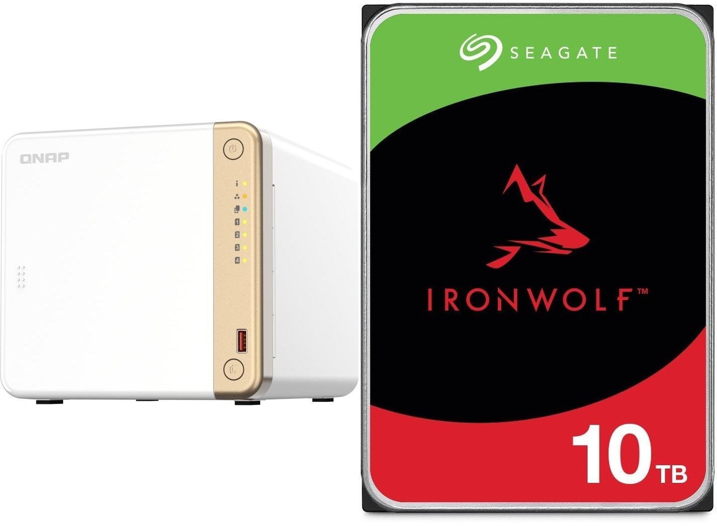 Serwer plików Qnap TS-462-4G + Seagate IronWolf 10TB ST10000VN000