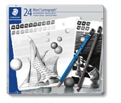 Ołówki - Zestaw ołówków Mars Lumograph, 12B-10H, 24 sztuki, Staedtler - miniaturka - grafika 1