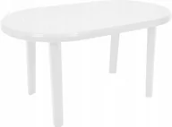 Stoły ogrodowe - Ołer meble ogrodowe STÓŁ JANTAR 135X80 CM BIAŁY zakupy dla domu i biura - miniaturka - grafika 1
