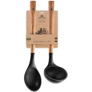 Lumarko Lumarko Natur Komplet 2el Chochla+łyżka 320r - Zestawy sztućców - miniaturka - grafika 1
