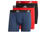 Bielizna sportowa męska - Adidas Bos Brief 3pp Czarny/Czerwony/Niebieski S - miniaturka - grafika 1