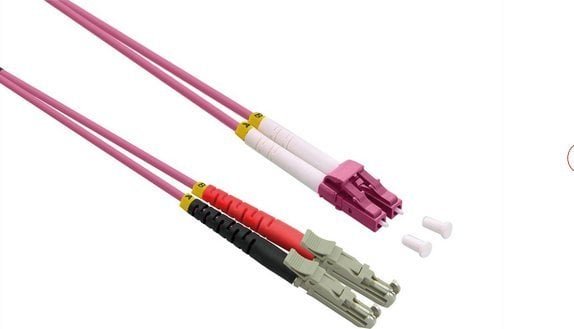 Roline ROLINE kabel światłowodowy duplex 50/125µm OM4, LSH/LC, LSOH, fioletowy, 1 m