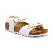 Buty dla dziewczynek - Birkenstock Sandały Rio Plain AS | z dodatkiem skóry | narrow fit - miniaturka - grafika 1