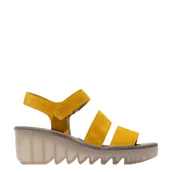 Sandały damskie - Sandały damskie Fly London BEXY 575 skórzane żółty P501575012 - miniaturka - grafika 1