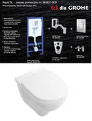 Miski WC - GROHE / VILLEROY & BOCH 38827000 + 5660H101 Rapid SL 7w1 - stelaż + wsporniki + FRESH + mata + przycisk CHROM + VILLEROY&BOCH Miska 56x36cm + deska wolnoopadająca - miniaturka - grafika 1