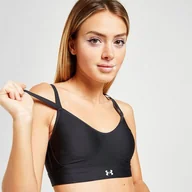 Bielizna sportowa damska - UNDER ARMOUR BRA INFIN STRAPPY BLK/W CZARNY 1373861-001 - Under Armour - miniaturka - grafika 1