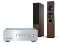 Zestawy stereo - Yamaha A-S701 (srebrny) + Tesi 5 (mokka) - miniaturka - grafika 1