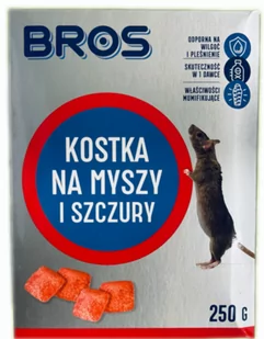 Bros Sp z o.o kostka na myszy i szczury 250g 1700 - Zwalczanie i odstraszanie szkodników - miniaturka - grafika 1