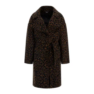 Damski płaszcz GUESS PATRIZIA BELTED COAT W3BL38WFR22-P1DQ – Brązowy - Płaszcze damskie - miniaturka - grafika 1