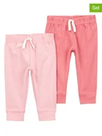 Spodenki dla niemowląt - carter's Spodnie dresowe (2 pary) w kolorze jasnoróżowo-różowym - miniaturka - grafika 1