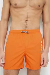 Stroje kąpielowe - Pepe Jeans szorty kąpielowe Finnick kolor pomarańczowy - grafika 1