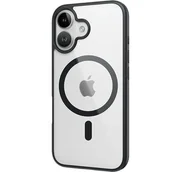 Etui i futerały do telefonów - Etui ROCK Guard MagSafe Stand do Apple iPhone 16 Czarno-przezroczysty - miniaturka - grafika 1