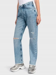 Pepe Jeans Jeansy Z Dziurami Niebieskie 24/30 P9D - Spodnie damskie Pepe Jeans Jeansy Z Dziurami Niebieskie 24/30 P9D - Spodnie damskie - miniaturka - grafika 1