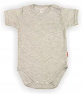 Body dla niemowląt - Body KRÓTKI rękaw rękawek Popiel MELANŻ r56 KLEKLE - miniaturka - grafika 1